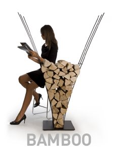 Soluzione arredo per la legna Bamboo