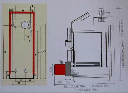 Schema tecnico della caldaia