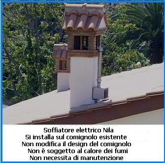 Esempio di installazione del soffiatore elettrico Nila
