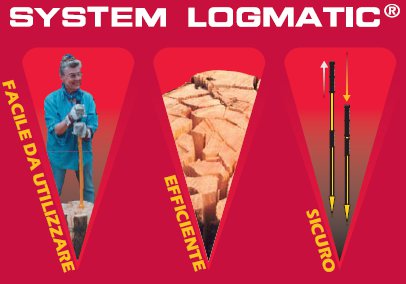Sistema spacca legna a cuneo Logmatic